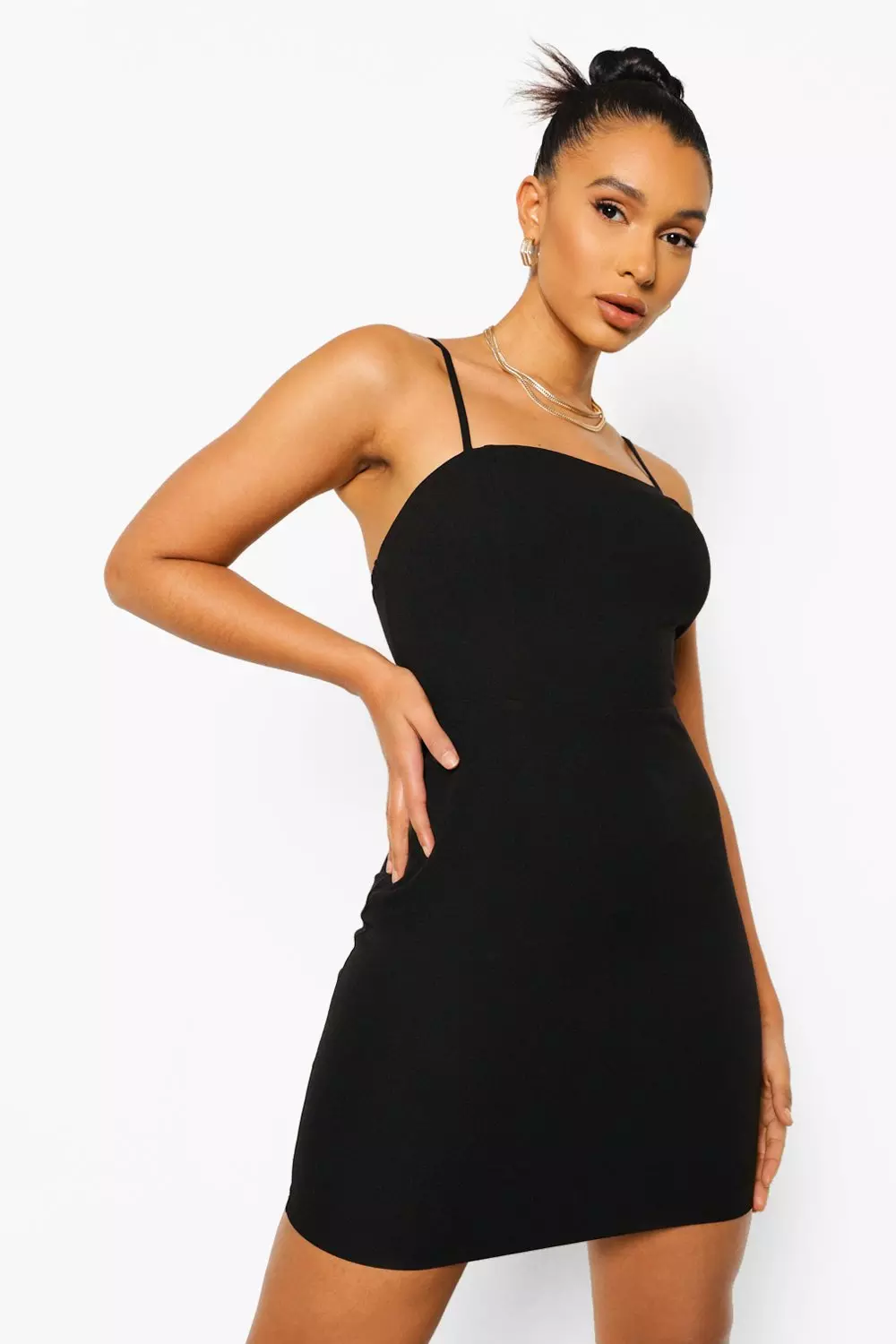 Boohoo black outlet slip dress