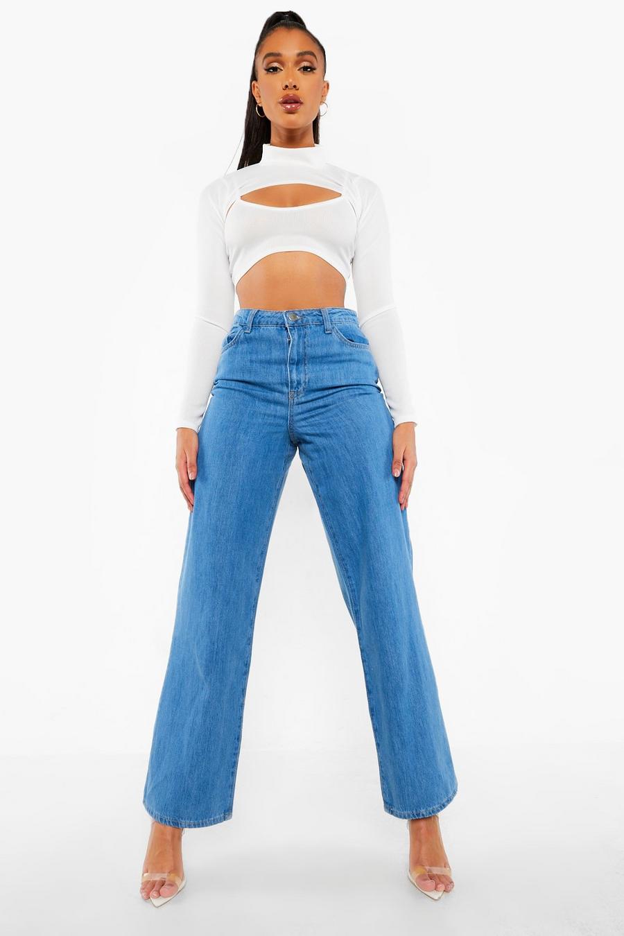 Jean dad taille haute, Light blue image number 1