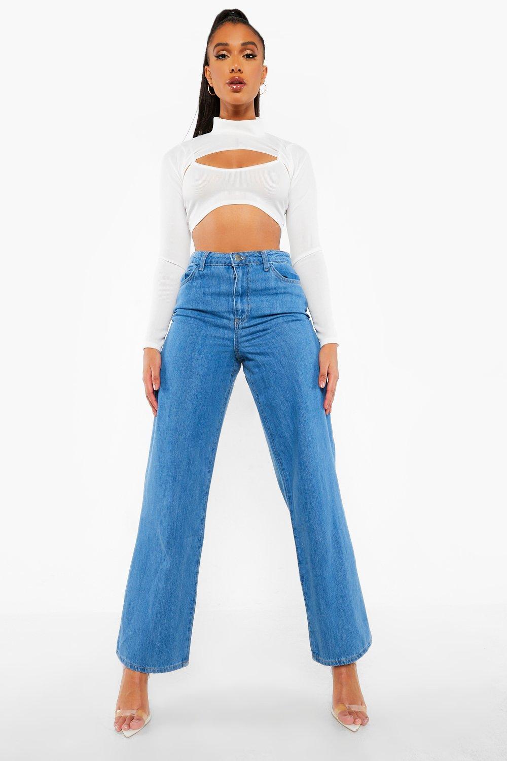high rise dad jeans