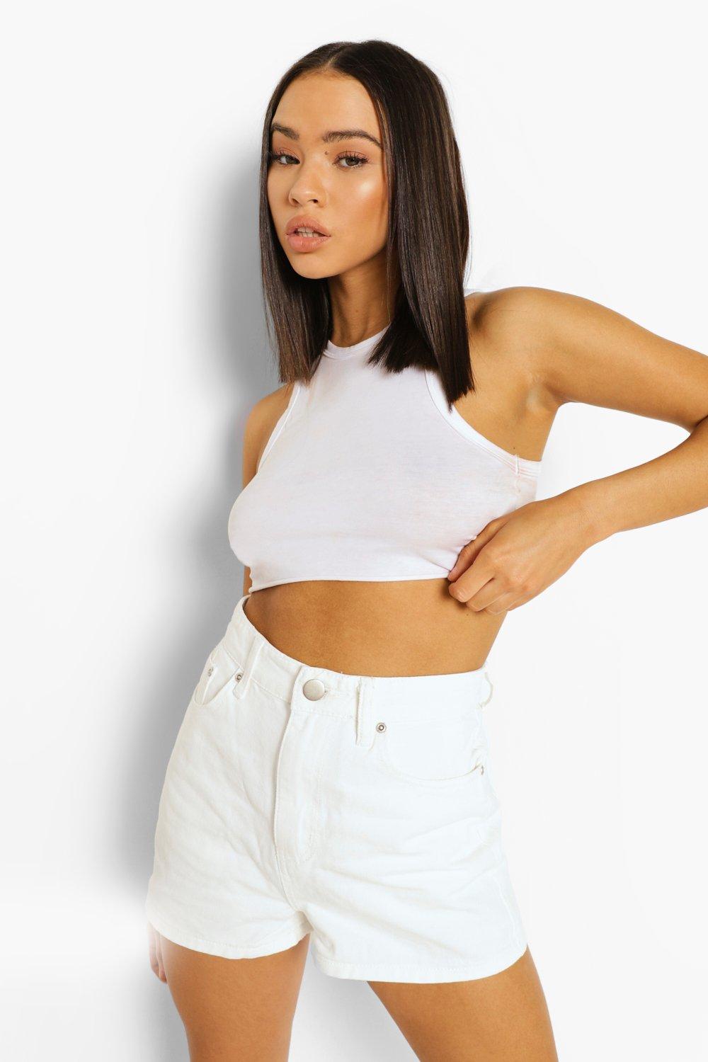 White denim sale hot pants