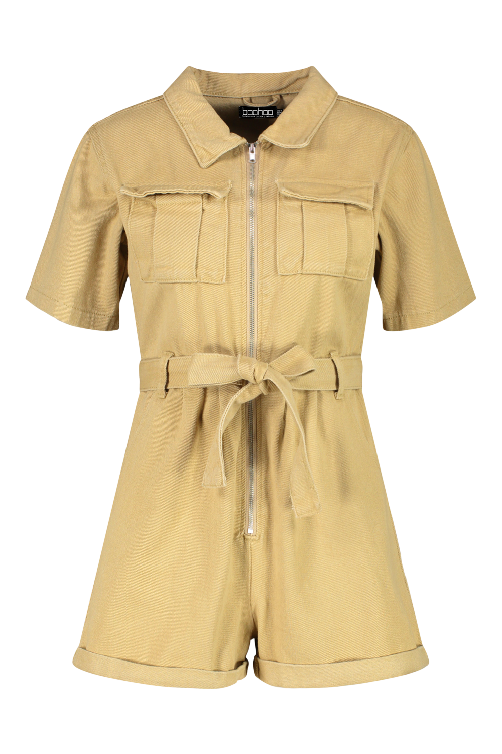 Beige hot sale denim playsuit