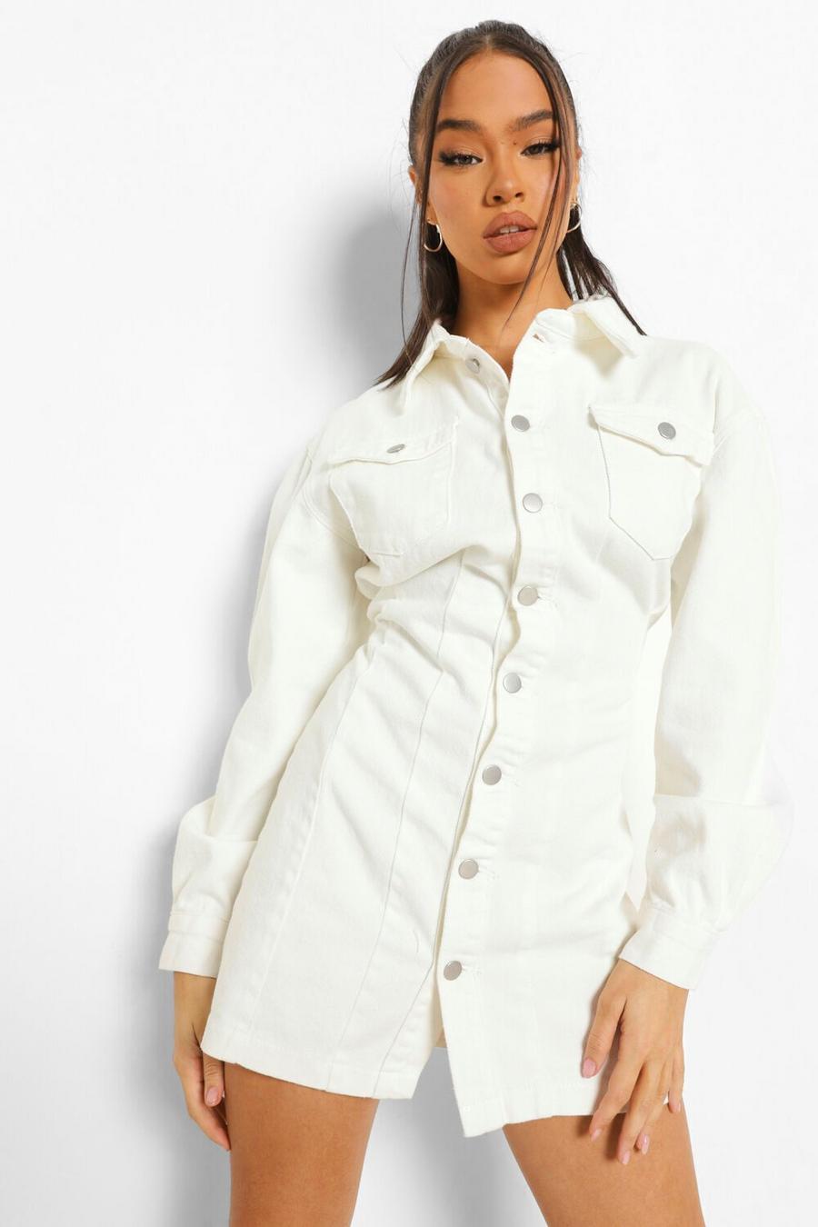 Robe utilitaire en jean, White image number 1