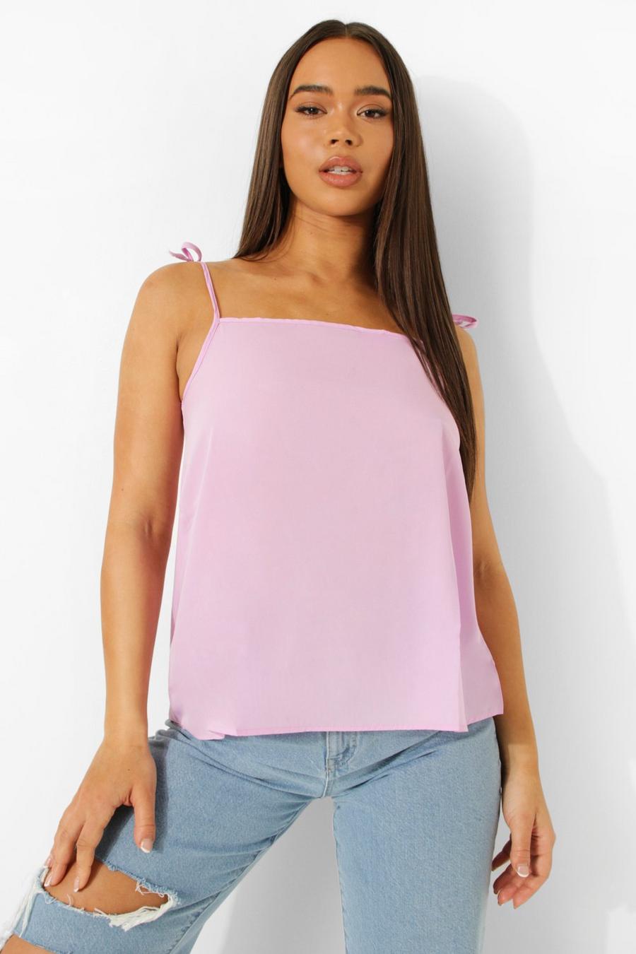 Lilac Woven Square Neck Cami Top image number 1