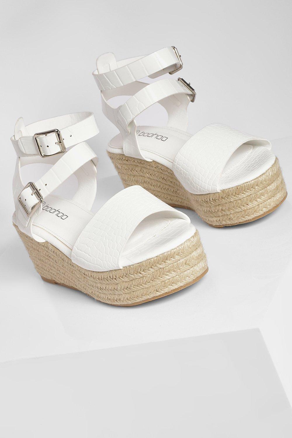 Sandale plateforme blanche top