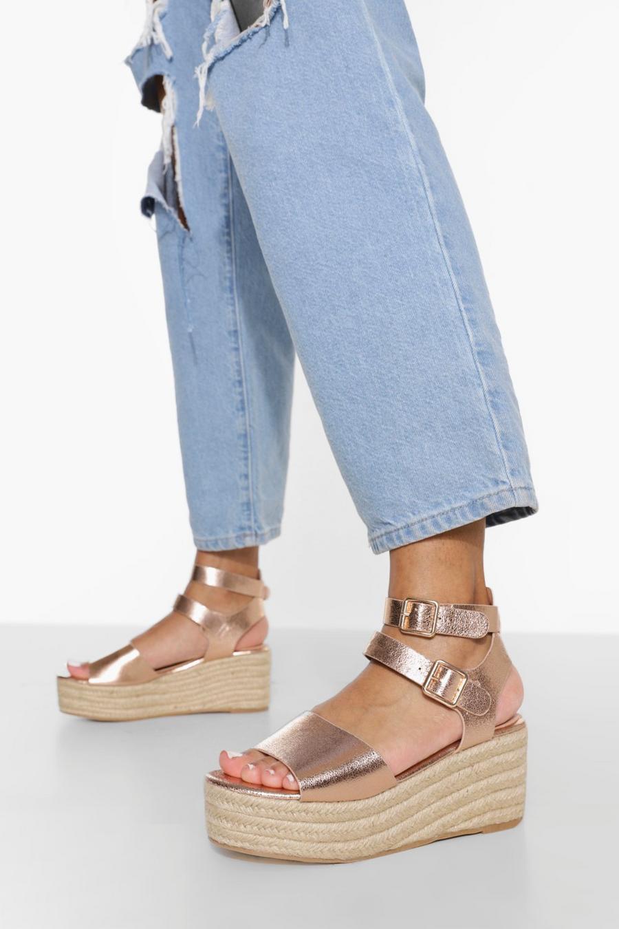 Rose gold Double Buckle Wedge image number 1