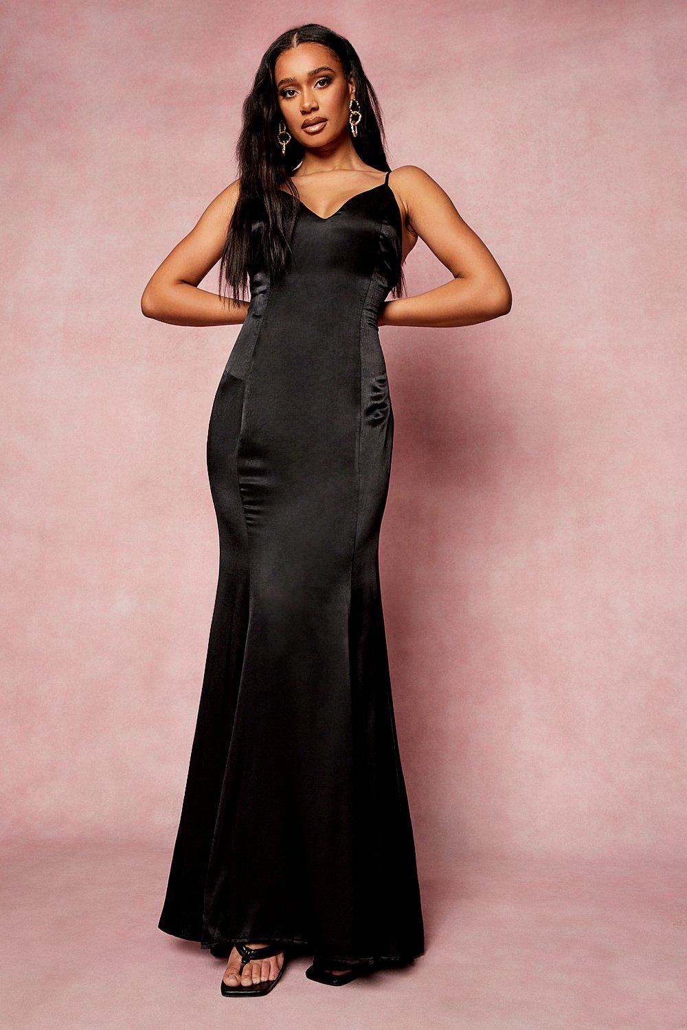 Backless Black Bridesmaid Dresses