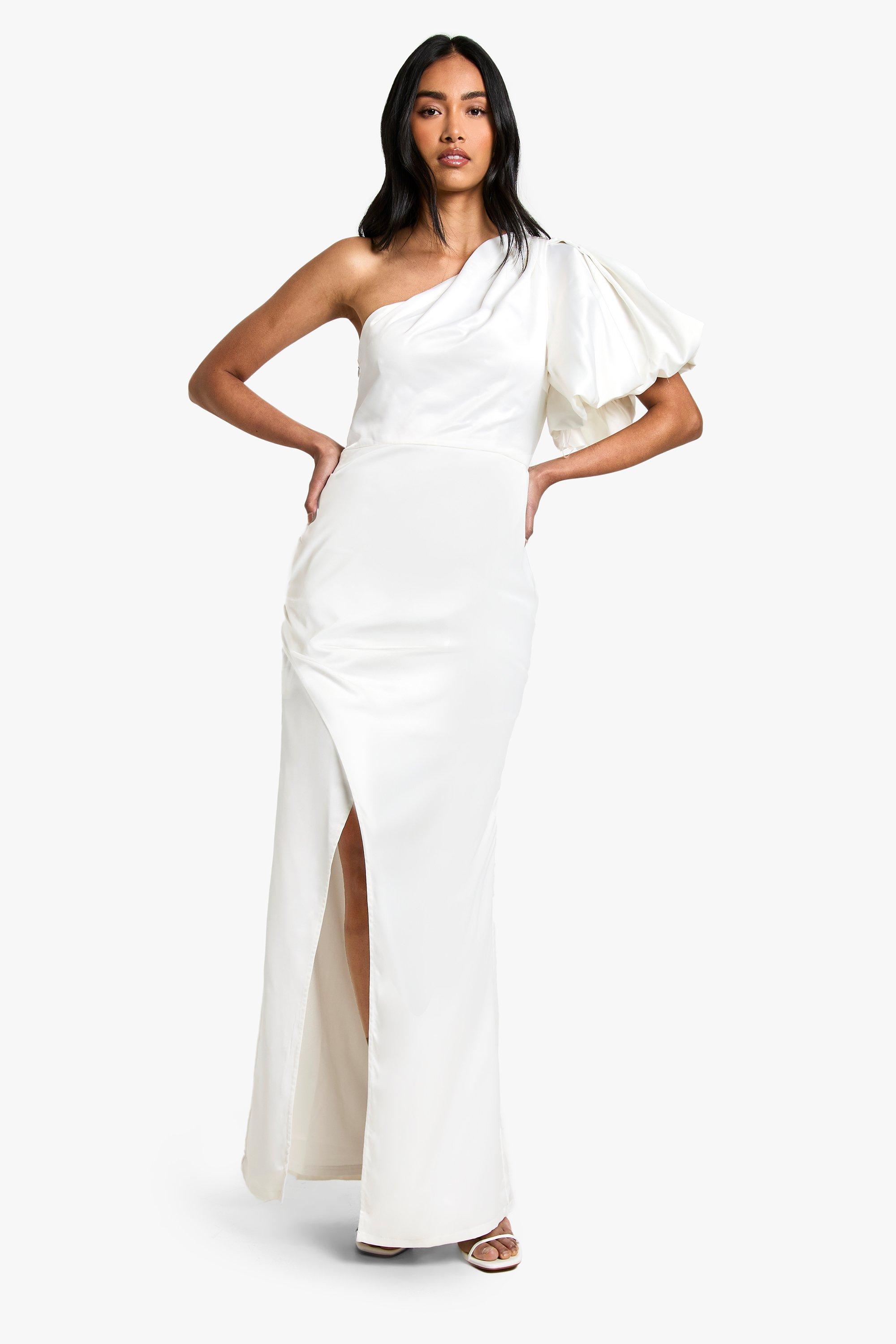 Boohoo white outlet long dress