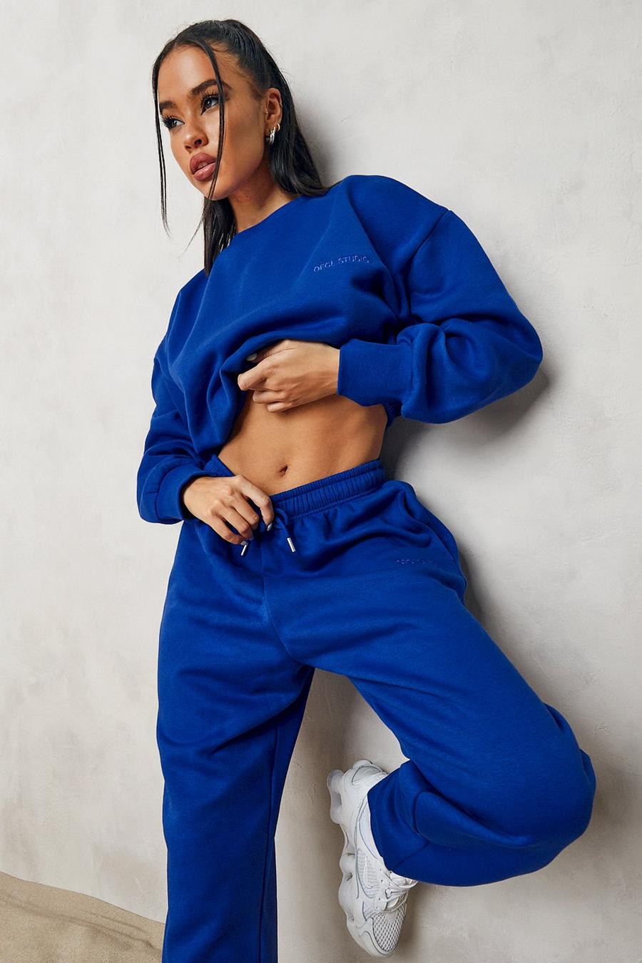 Cobalt Official Cropped Sweater Tracksuit image number 1