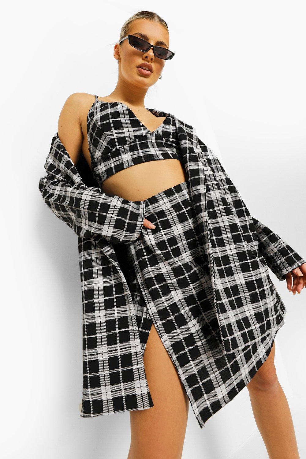 Checked bralet store