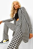 Dogtooth Check Fitted Blazer
