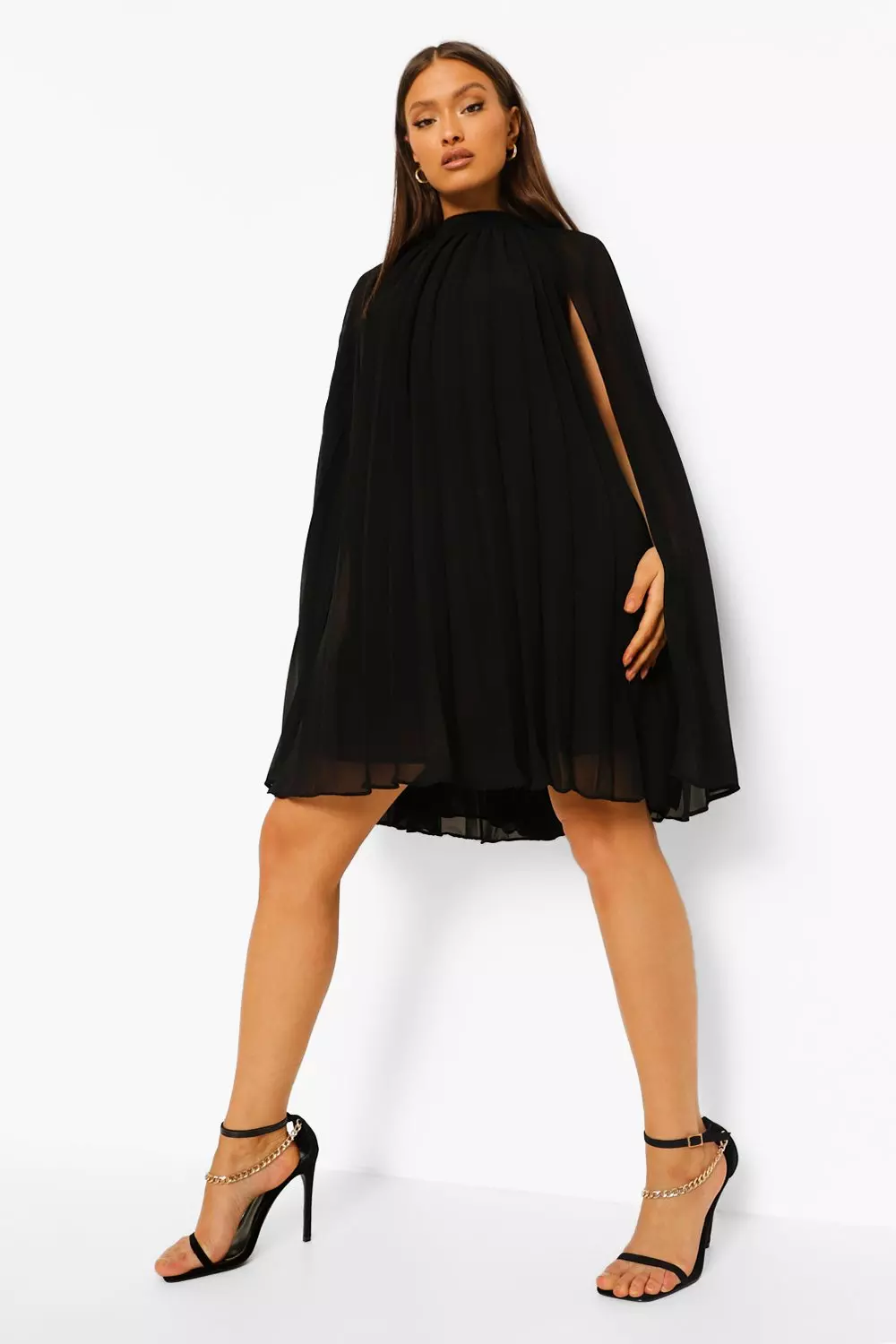 Boohoo cape clearance dress