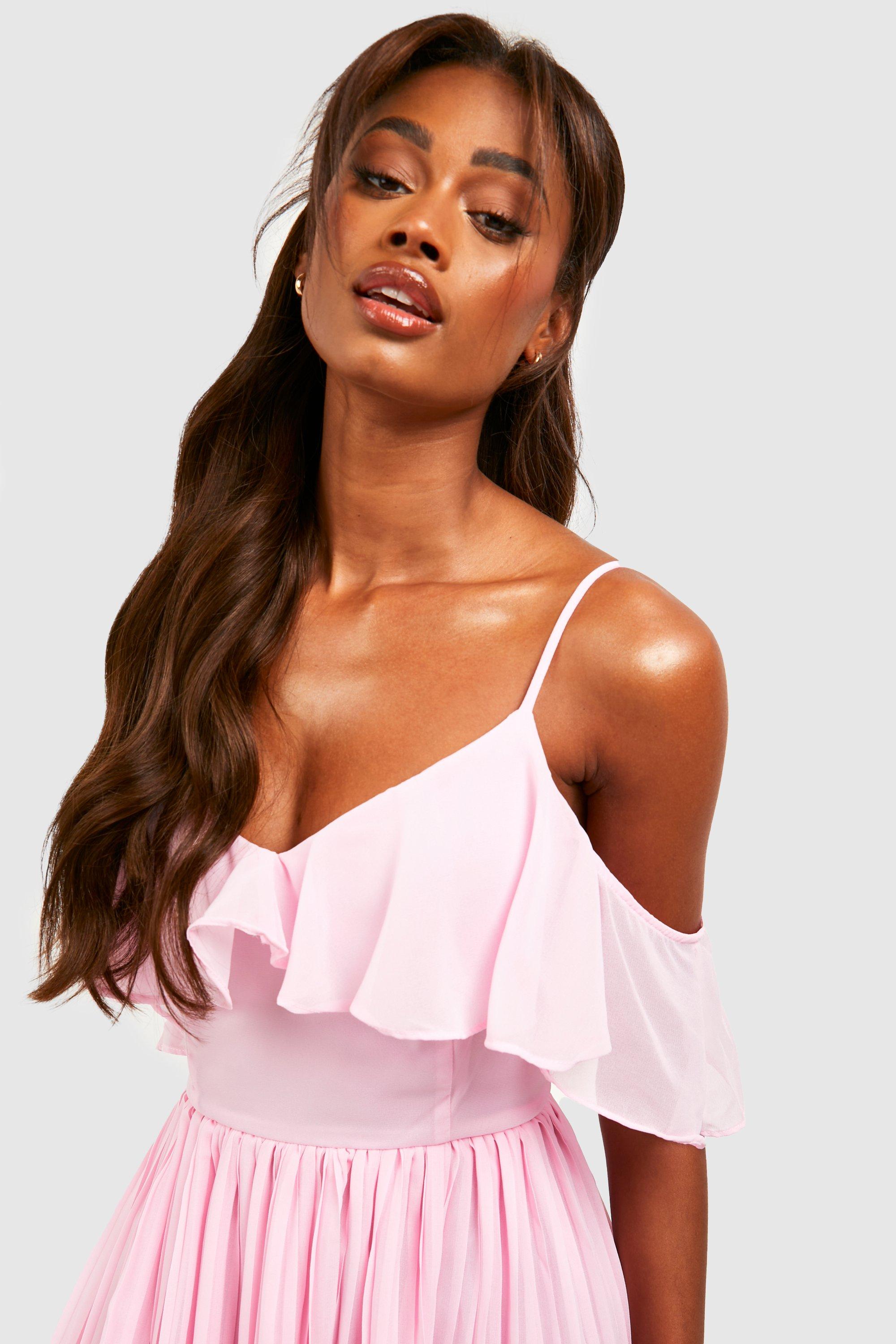 Blush cold sale shoulder maxi dress