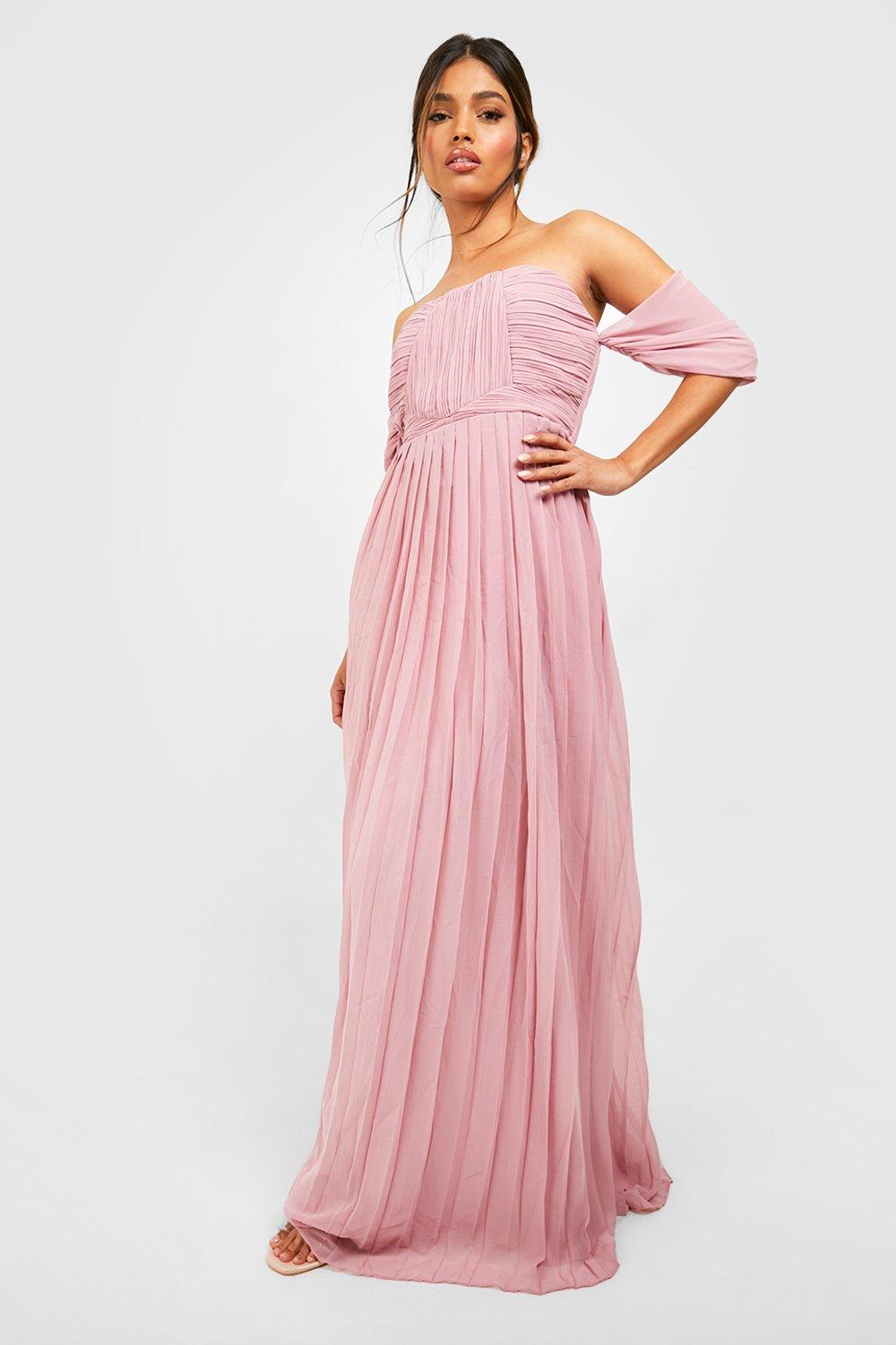 Boohoo dusty hot sale pink dress