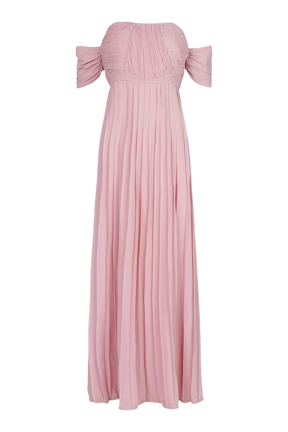 Efterforskning bjerg i gang Pleated Off The Shoulder Bridesmaid Maxi Dress | boohoo