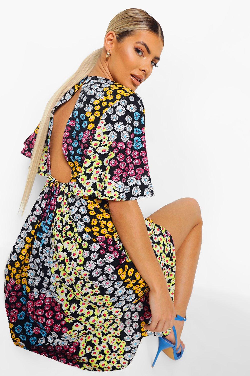 Mixed floral 2025 print dress