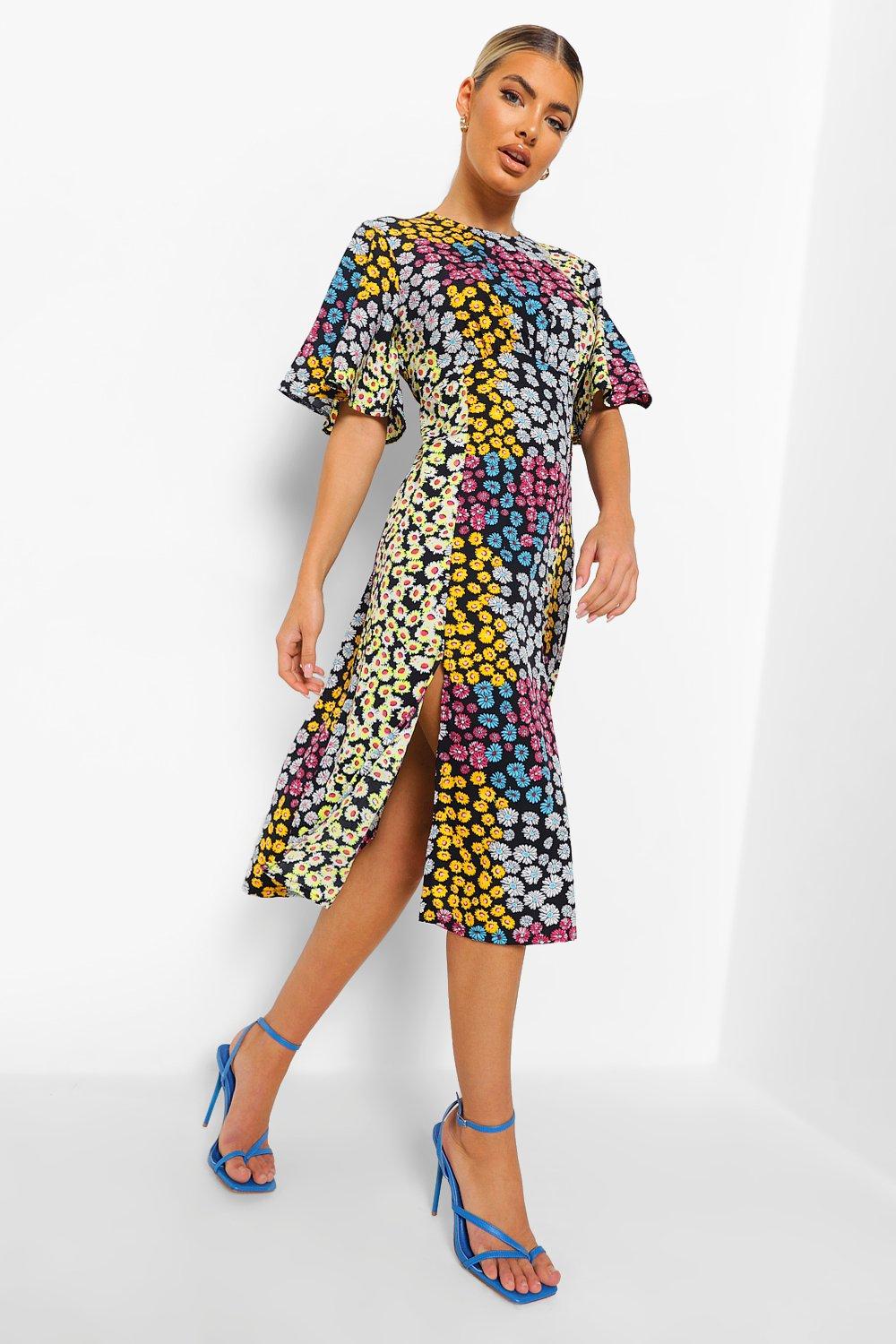 Mixed floral 2025 print dress