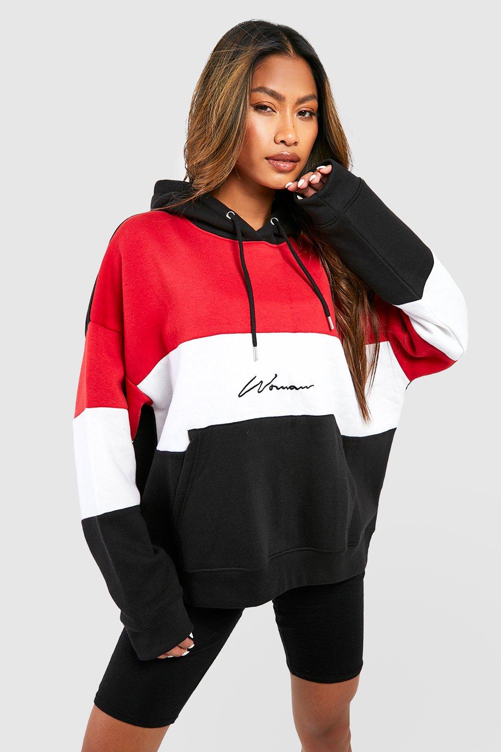 Woman Color Block Signature Hoodie