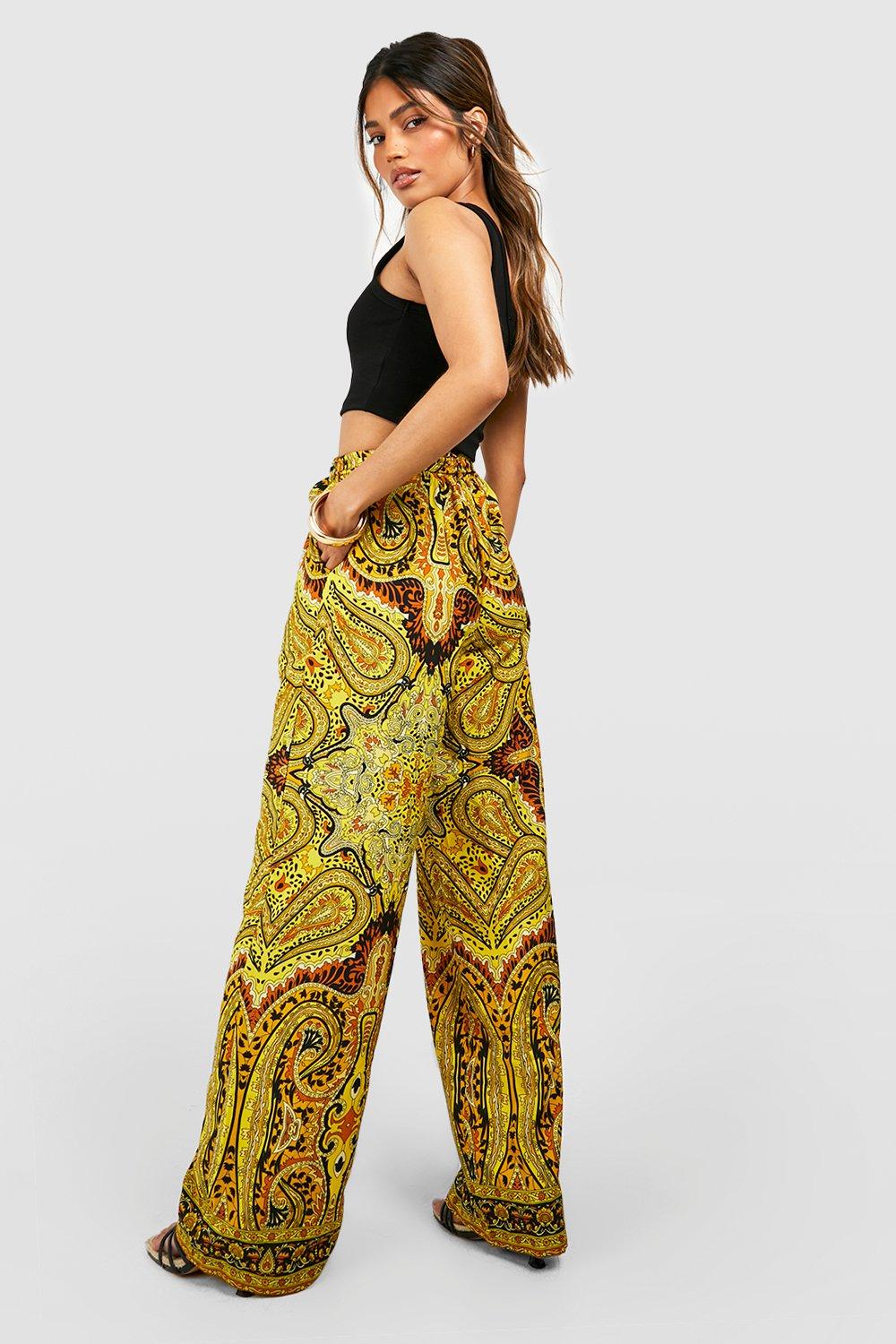 YALFJV Soft Stretch Pants Women Easter Printed Trouser Pant