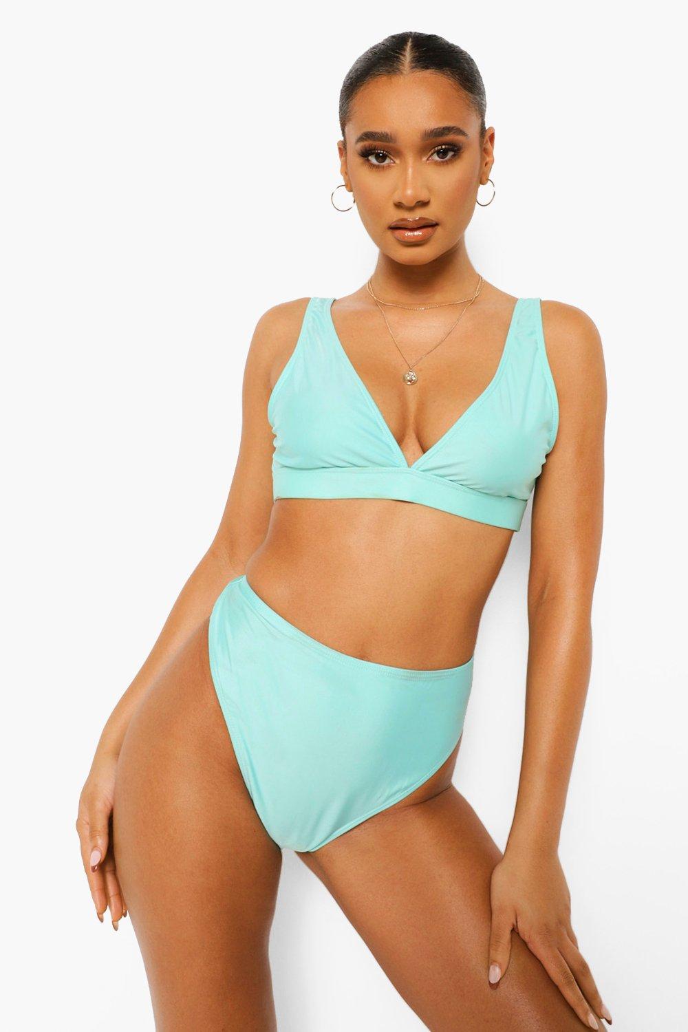 bas de maillot de bain avec volants sur les hanches vert bas de maillots de bain  femme