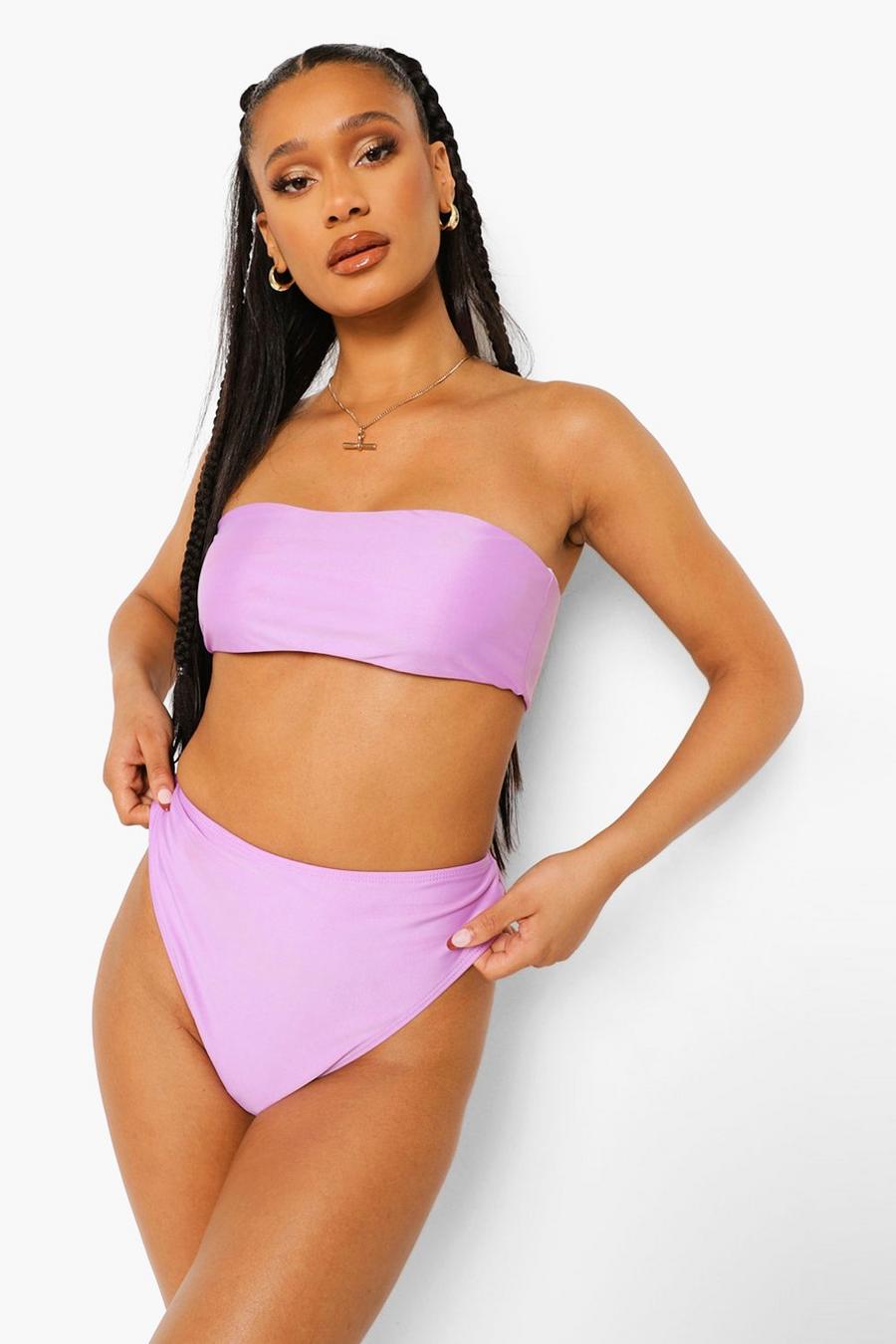 Bright lilac Essentials Strapless Bikini Top image number 1