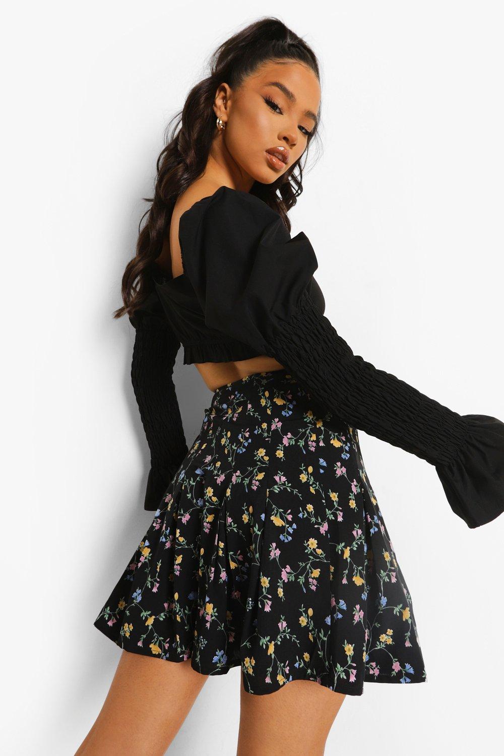 Floral store tennis skirt