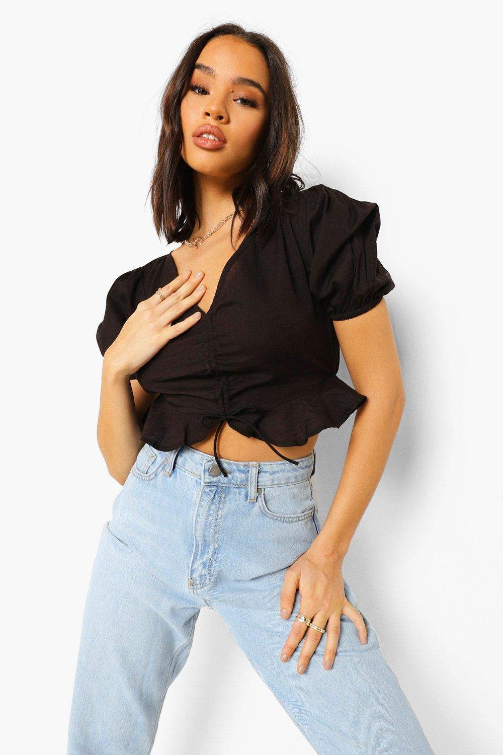 Cap Sleeve Loose Crop Top