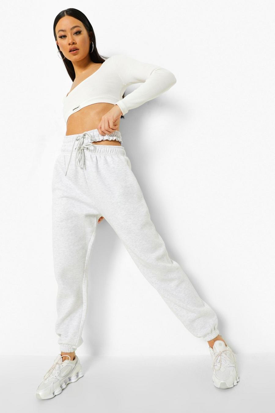 Light grey Cut Out Hip Detail Joggers image number 1