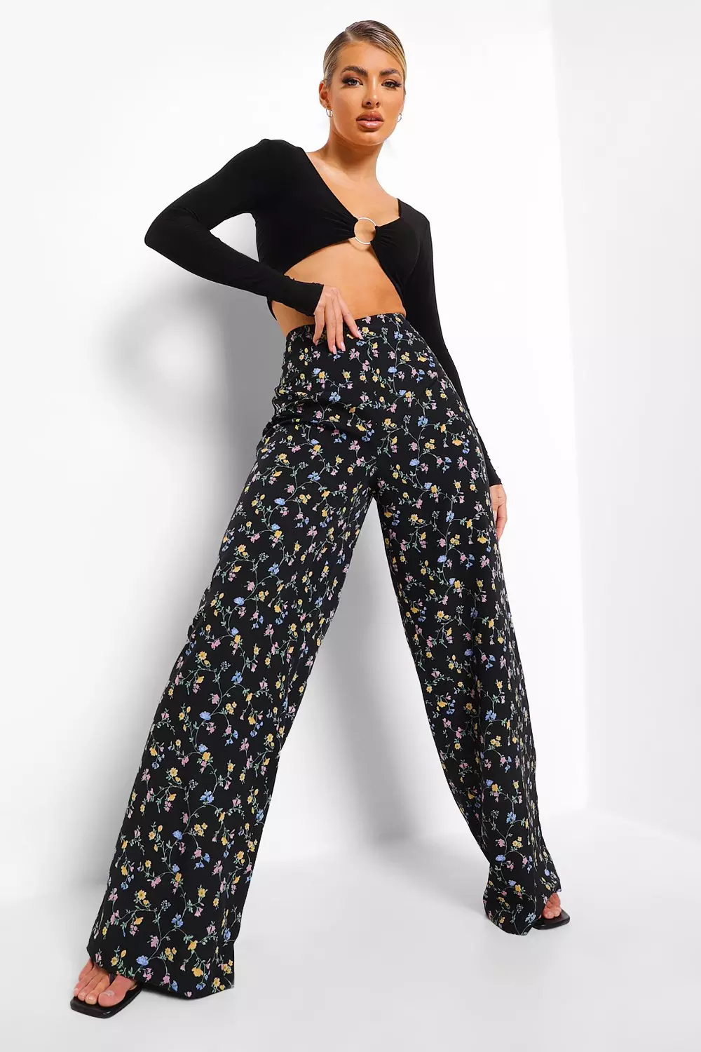 Floral trousers outlet