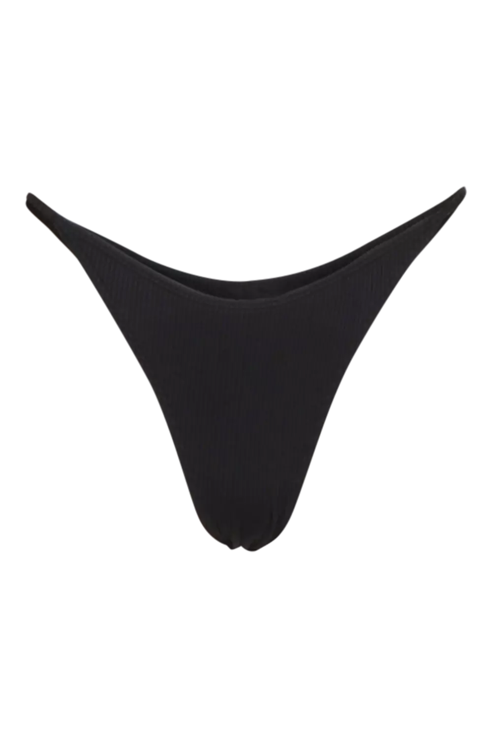 Ribbed Scoop Front Thong Bikini Brief