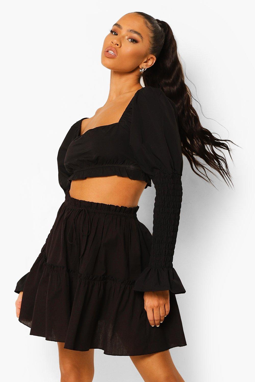 Ruffle mini skirt outlet boohoo