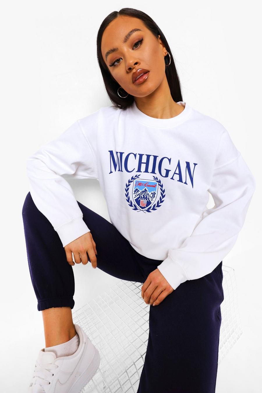Sweatshirt in Übergröße mit Michigan-Print   image number 1