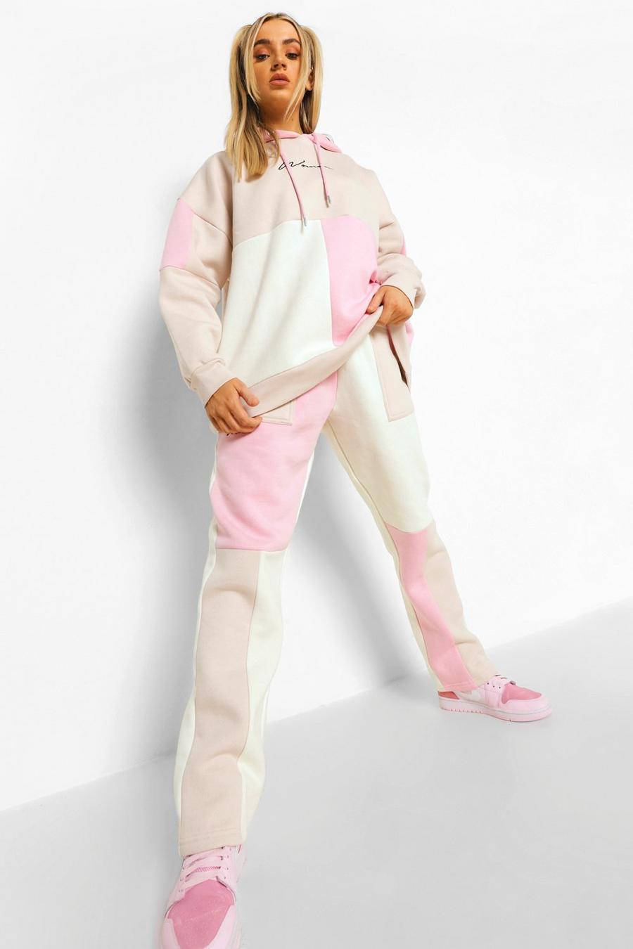 Nude Woman Color Block Straight Leg Tracksuit image number 1