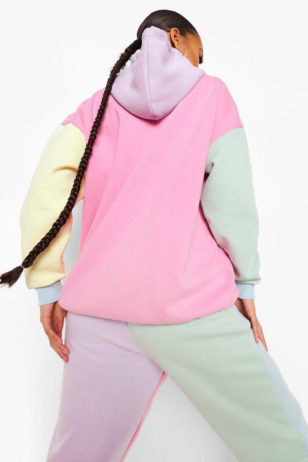 Pastel multi colored on sale hoodie