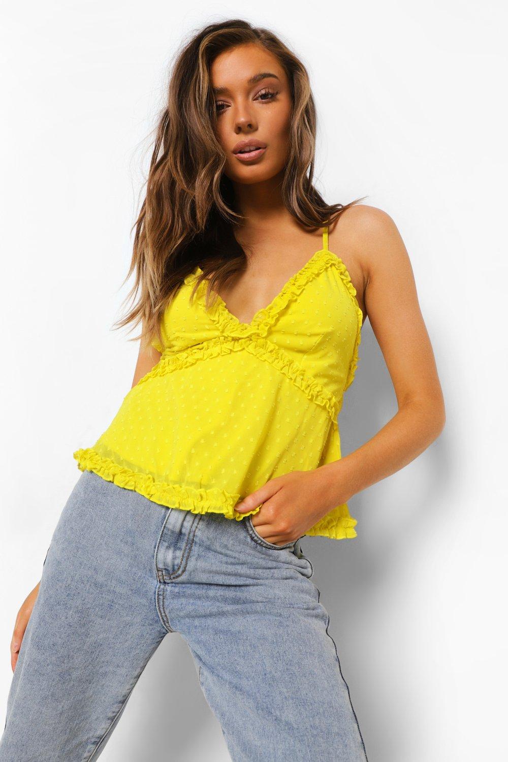 Boohoo store yellow top