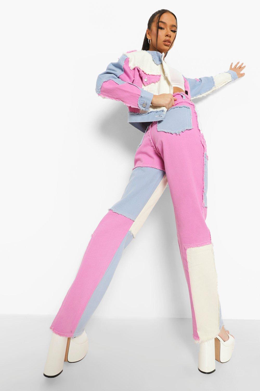 Color Blocked Patchwork Bell Bottoms 