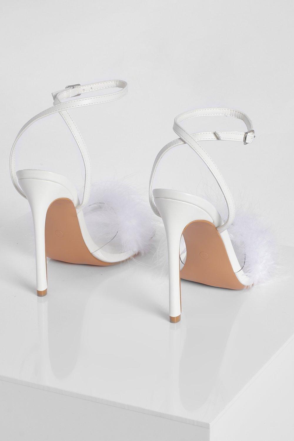 White fluffy best sale heels primark