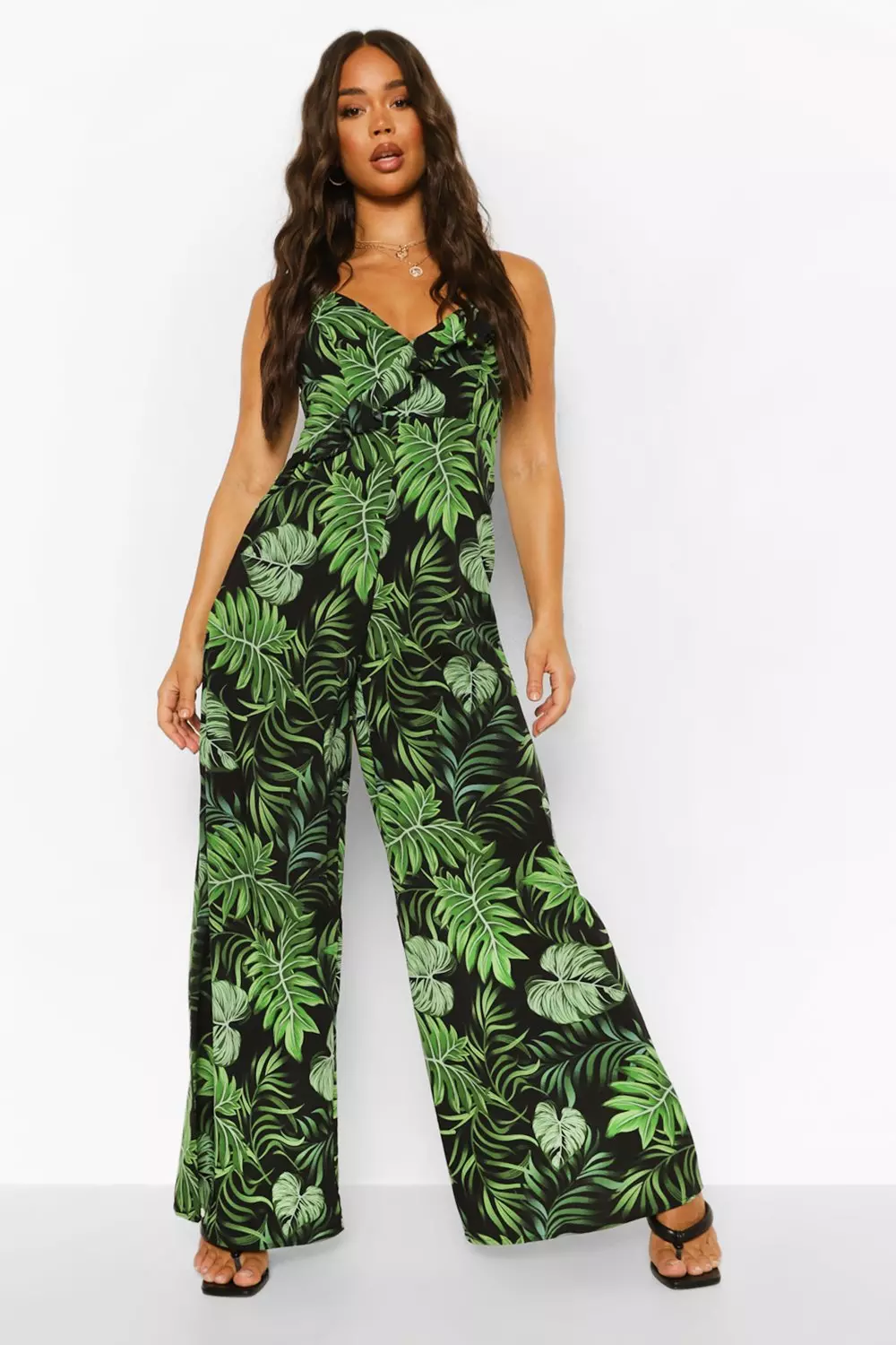 Palm cheap print jumpsuit