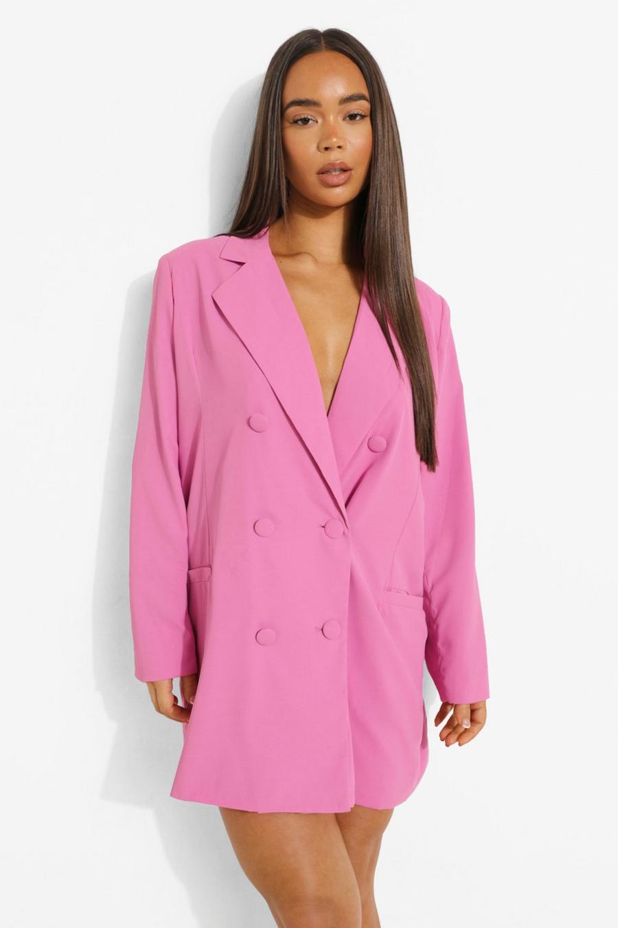 Pink Oversized Tailored Blazer Dress image number 1