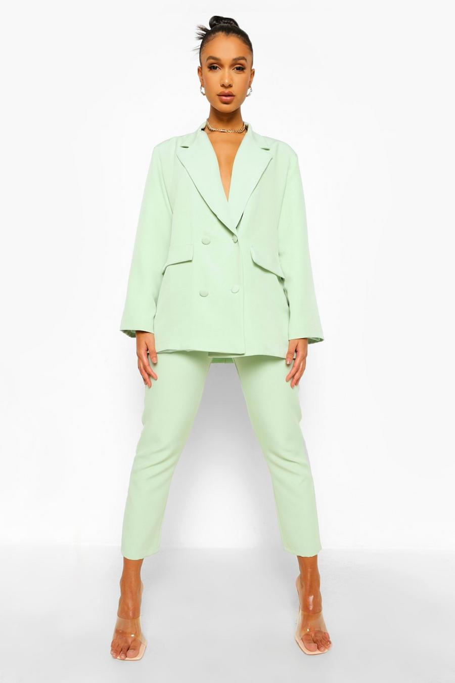 Sage Belted Straight Leg Trousers image number 1