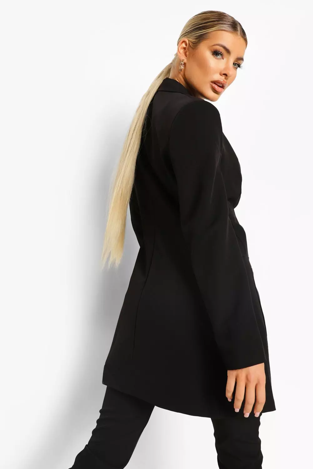 Black Tailored Fitted Blazer alternative image