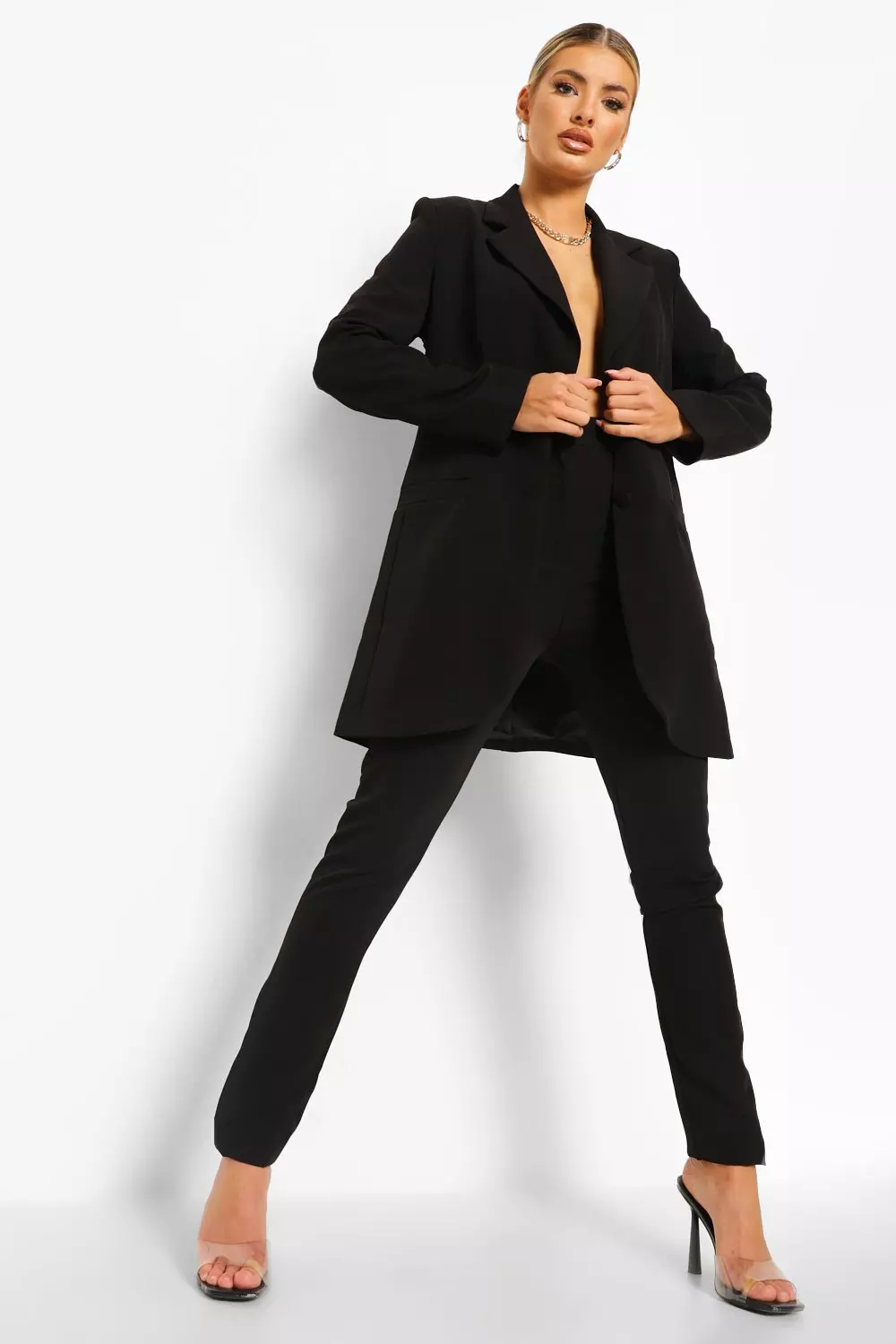 Black Tailored Fitted Blazer alternative image