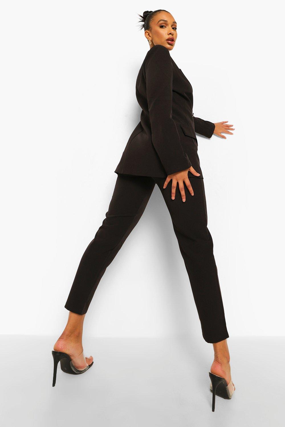 womens cropped trouser suit