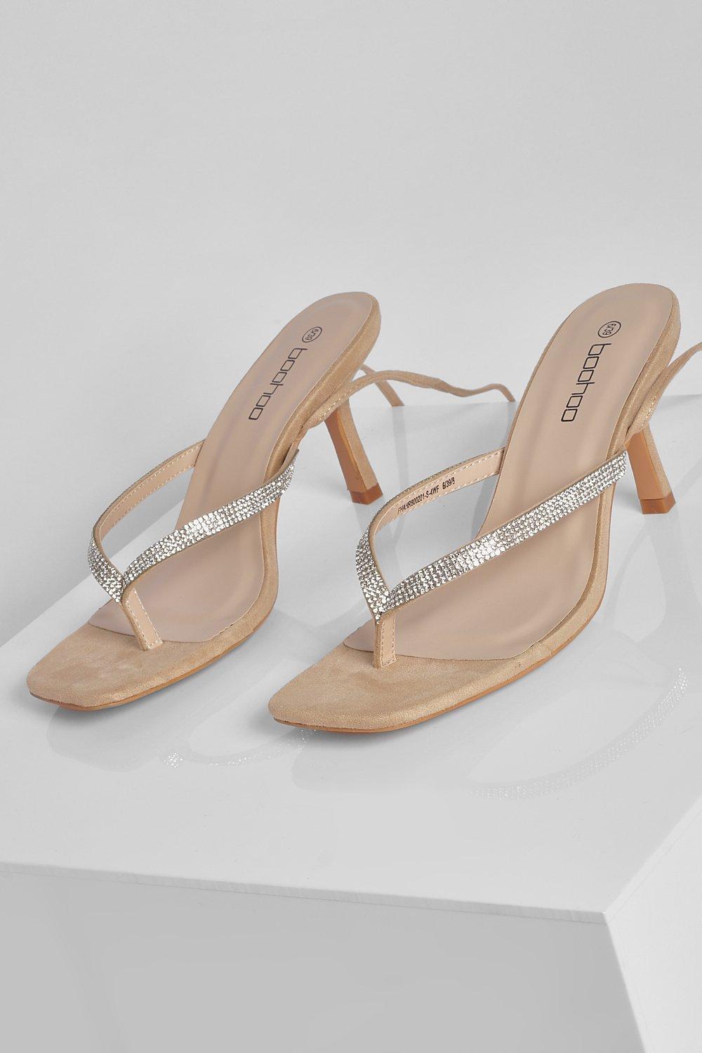 Diamante toe 2024 post sandals uk