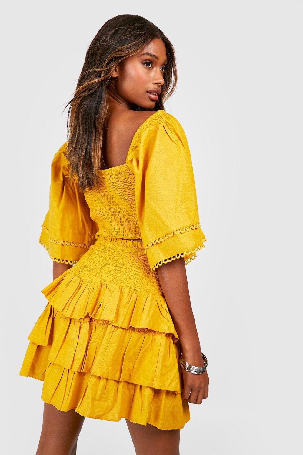 Mustard 2025 skirt boohoo