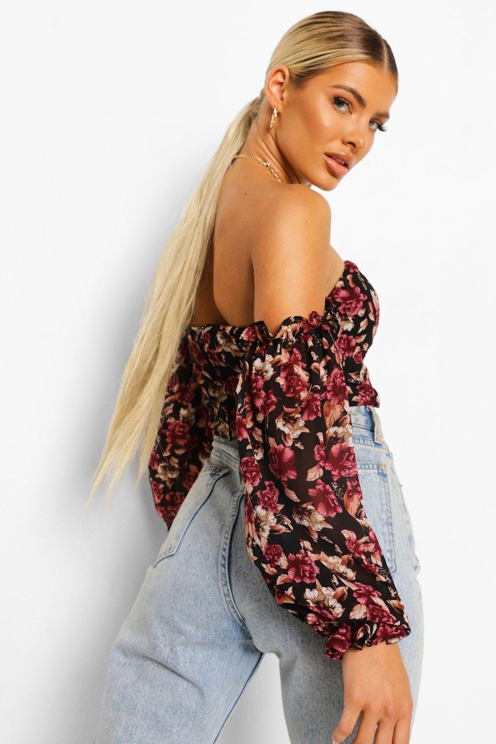 Boohoo off the shoulder top hotsell