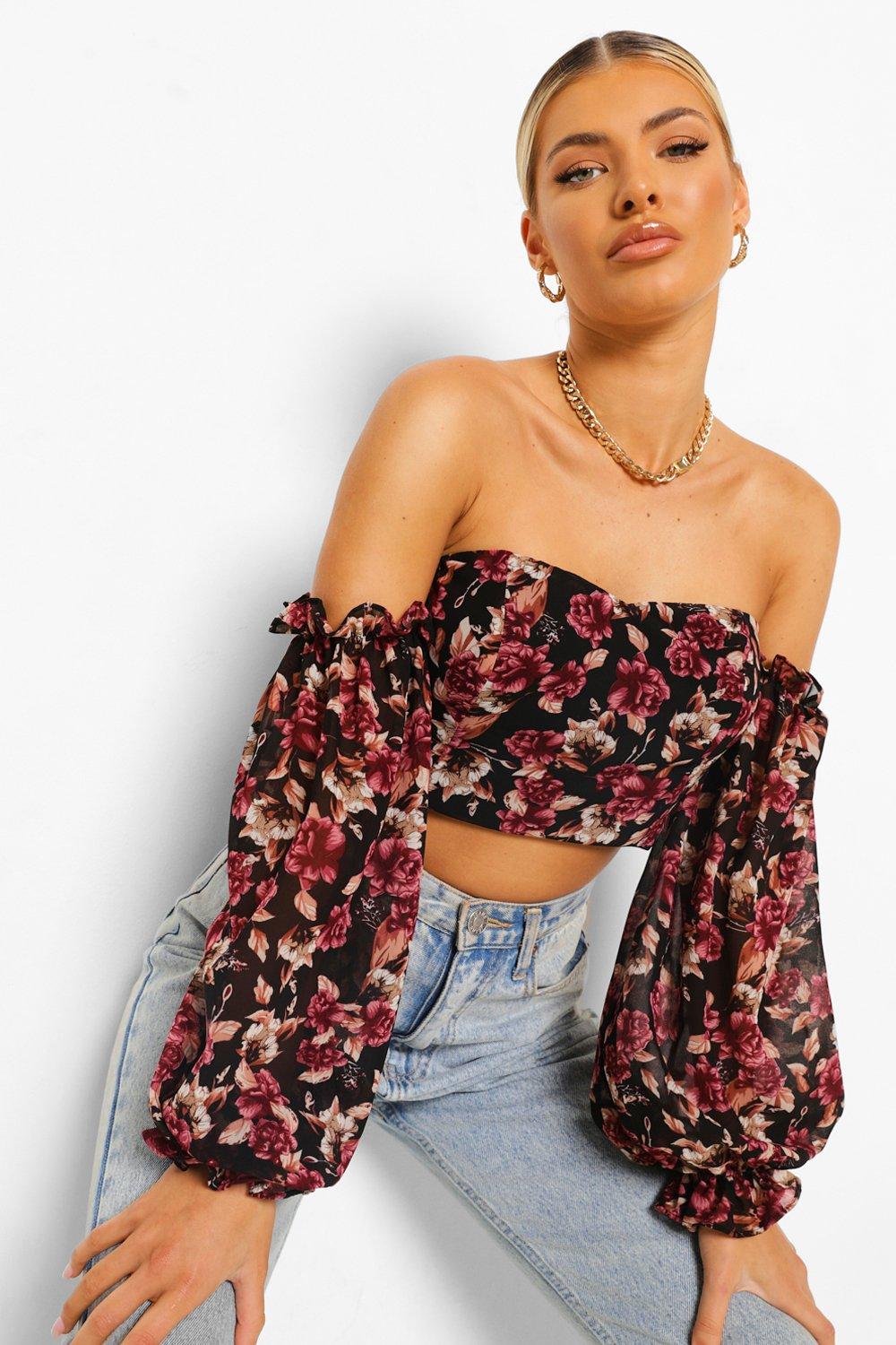 Boohoo off clearance the shoulder top