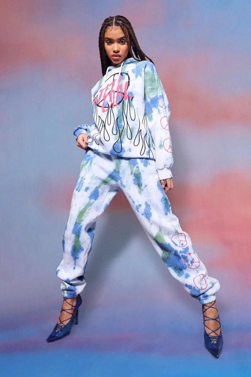 Jogging tie and dye bleu hot sale