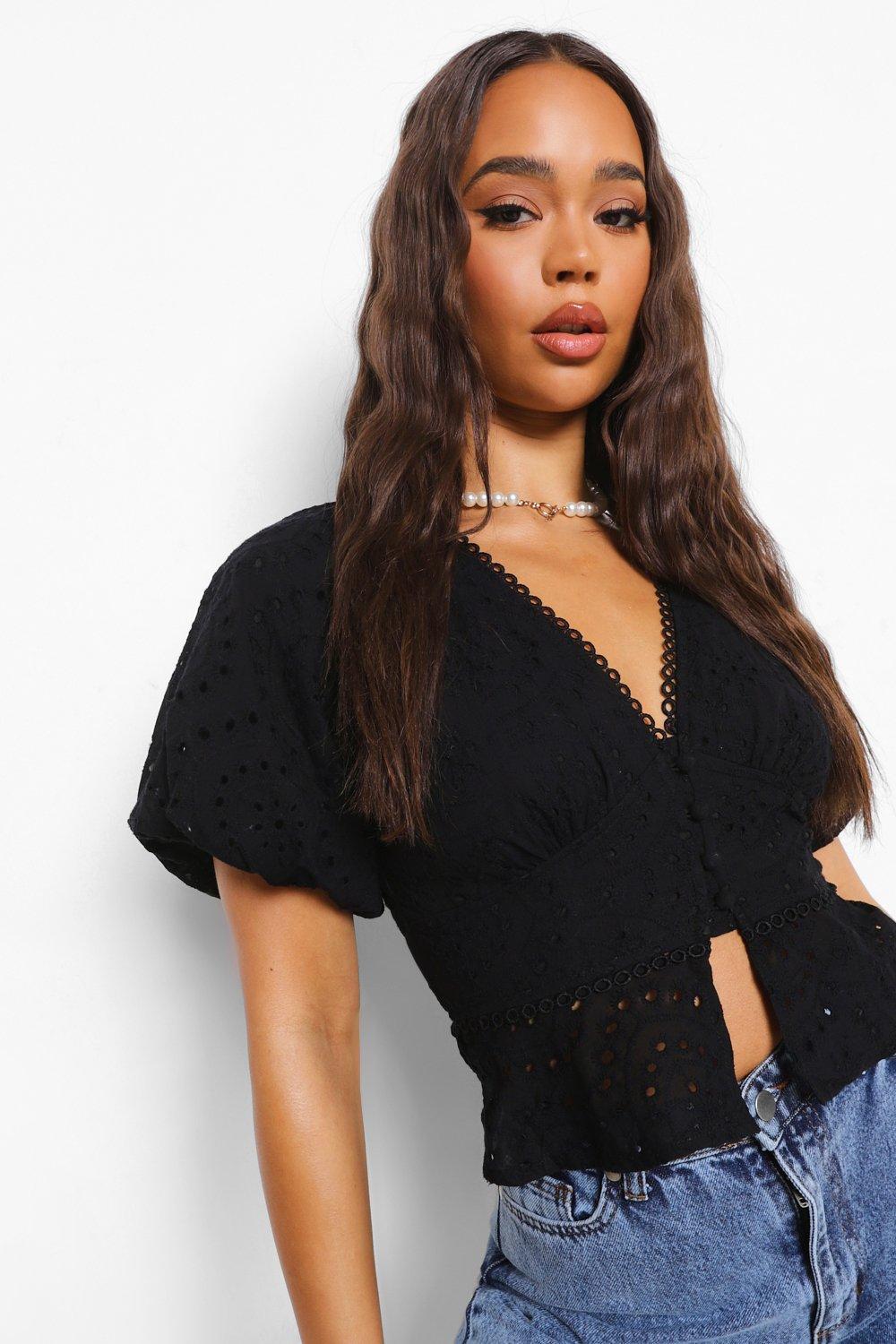 Puff sleeve top boohoo new arrivals