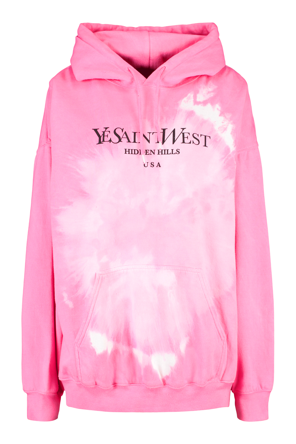 Ye Saint West Tie Dye Oversized Hoodie boohoo UK