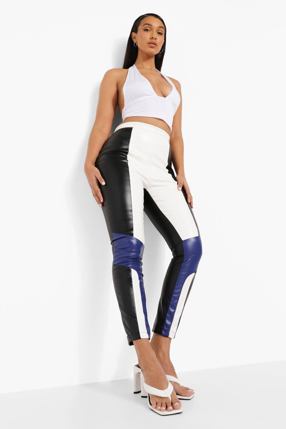 boohoo pu trousers